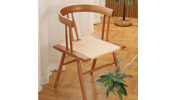 Factory direct  price  modern furniture coffee shop wood and rope handmade chairs for restaurant1