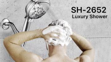 Modern New Tech 9 Spray Waterfall Jetting Hand Shower Head with High Pressure1