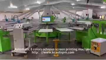 8 colors -14 stations  octopus screen printing machine