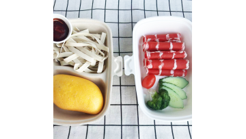 1000ml hinged clamshell food container