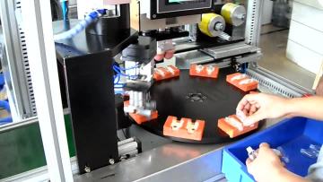automatic pad printer with robot and rotating table