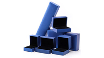 Hanhong wholesale custom logo jewelry packaging box earrings necklace pendant ring box luxury blue jewelry paper box1
