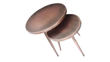 Round Nesting Coffee Table Set Simple Modern Cofe 