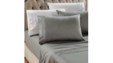 Solid color 100%cotton King Queen size bed sheet set with 4 inch edge beddings bed sheet 100% cotton sets1