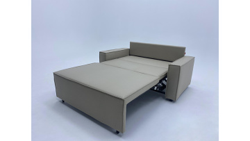 Convertible Leather Sofa Bed Opens in One Step