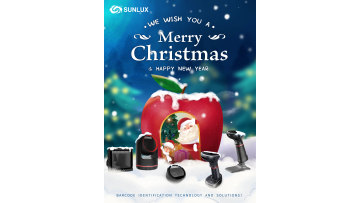 SUNLUX barcode scanner Merry Christmas