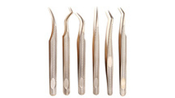 Custom Logo Fiber Tip Eyebrow & Eyelash Tweezers Manufacturer1