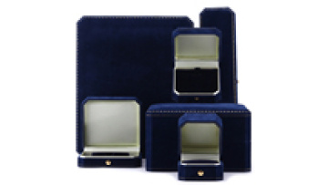 Hanhong wholesale custom luxury jewelry packaging box bracelet set jewelry box dark blue velvet necklace ring jewelry box1