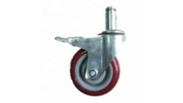 ZDE pvc 4inch orange PVC caster wheels 100mm heavy duty castors for hand cart1