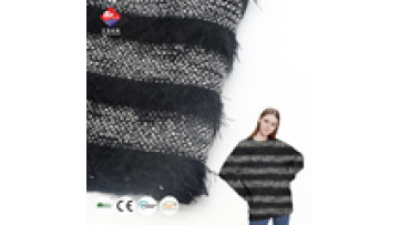 Customizable Polyester Cotton Blend Mohair Jacquard Fabric Knitted Yarn Dyed Fabric for Dress1