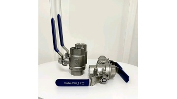 DIN standard PN16 PN25 steel handle operated stainless steel thread ball valve1