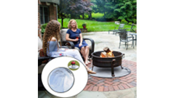 24/36/38Inches Portable Outdoor Round Fire Pit Mat for Deck Fireproof Mat Under Grill BBQ Lawn Protection Heat Shield Ember Mat1