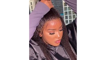 Top quality Yaki raw Indian hair transparent lace frontal wig cuticle alighed virgin hair wigs human hair hd lace front wig1