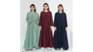 2025 New Abaya Designs Soft Crepe Ruffle Style 2 Piece Abaya Set Fancy Muslim Modest Dresses Daily Wear Dubai Women Abaya Set1