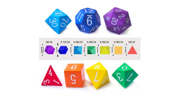 10CM (4Inch) Jumbo Foam 7pcs Polyhedral Dice Set