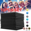 12pcs/set 30x30x2.5cm Soundproof Foam Egg Profile Sound Absorbent Foam Acoustic Panel Noise Absorption File for KTV Audio Room