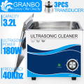 Granbo 3.2L Ultrasonic cleaner Bath 180W 40khz With Timer Cleaning Solution for Circuit Borad Metal Parts Tableware