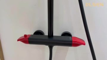 Black Red Shower System