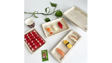 Bagasse sushi tray