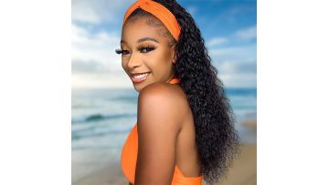  Headband Wig Human Hair 180% Density