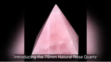 50mm Natural Rose Quartz Pyramid Pure Crystal Energy Stone for Healing, Meditation & Chakra Alignment1