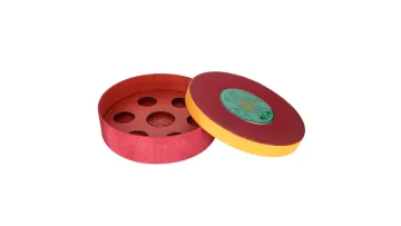 Custom Packaging Storage Gift Circular Red Printing Cosmetic Packing Cardboard Paper Box1