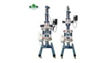 HJLab Filtering Jacketed Glass Reactor with Motorized Lifting Tilting for Nutsche Filter Solid Phase Peptide Synthesis1
