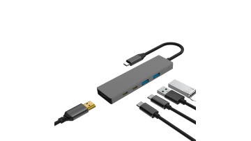 H04c 5 in 1 USB C Hub with HDMI