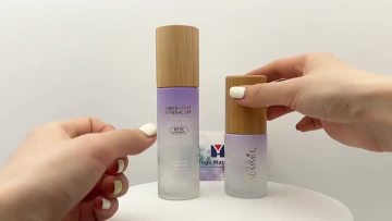 Glass Toner Bottle With Bamboo Lid