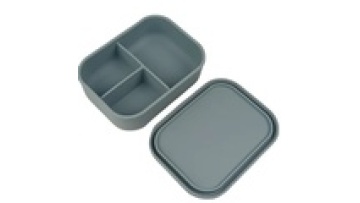 3 Compartment Bpa Free Children  Snack Food Container Bento Silicone Lunch Box Collapsible With Lid1