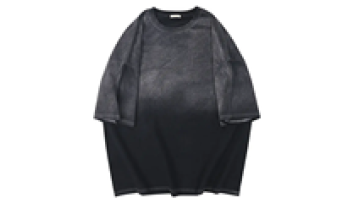 Oversize Heavy weight Cotton Mens T-shirts Acid Wash Contrast Stitching T-shirt for Men1