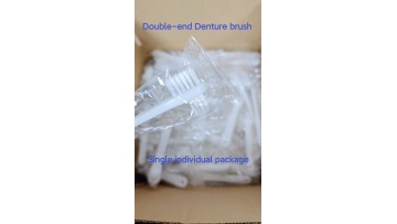Small Short Handle double-end hard nylon bristle Dental denture brush1
