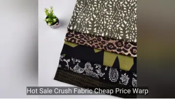 Hot Sale Crush Fabric Cheap Price Warp Knitted 99%Polyester 1%Spandex Print Knitting Crinkle Crepe Fabric for Garment1