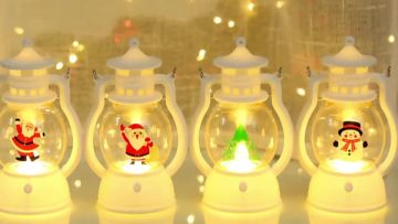 Portable  Hanging Led Christmas Wind Lantern Portable Candle Oil Lamp For Christmas/Fairy Wedding/Party Cake Shop Decoration1