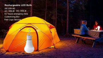 Rechargeable LED Bulb Emergency Light For Power Outage Camping Outdoor Activity 9W 850LM E27 E26 B221