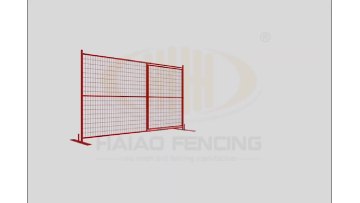 Red Canada Temporary Fence with Small Gate1