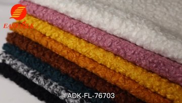 Fancy textiles coat 100% poly  soft fleece knitted fabric for coats1