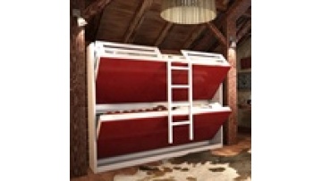 NOVA Modern Murphy Kids Bunk Beds: Save Space with Twin and Full Size Murphy Beds with Stairs1