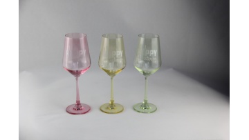Coloured wine glass