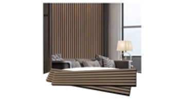 3D Wood and PVC Veneer MDF Wave Board - Decorative Flexible Curved Acoustic Wall Panel (Akupanel)1