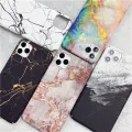 Ottwn Marble Texture Granite Stone Phone Case For iPhone 12 Pro 11 Pro Max SE 2020 X XR XS 7 8 6s Plus Hard PC Matte Back Cover