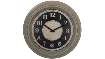 Timeless Textured Elegance: Distressed Beige Wave-Bordered Clock​