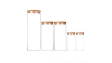 Borosilicate Kitchen Storage Glass Jar Food Container With Bamboo Lid High Borosilicate Glass Airtight Food Storage1