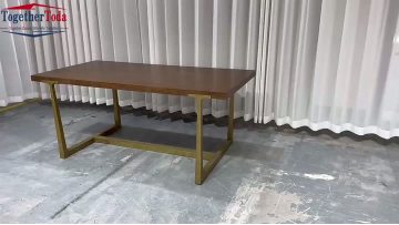 fluted - leg wooden table