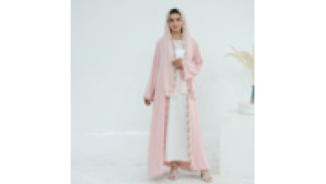 2025 Islamic Clothing Flora Cardigan Abaya Hijab Nida Summer Flower Embroidery for Muslim Women Plus Size Polyester Robe1