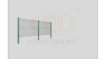 Cheap black coated steel wire welded wire fence mesh panel curved garden mesh fence1