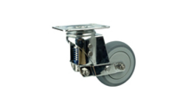 WBD Shockproof Gray TPR Wheel with Spring Shock Absorber Caster1