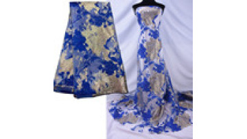 blue organza brocade lurex laces fabrics dress fabric for women dress1