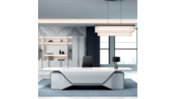 Modern White Gold Solid Wood Furniture Classic High Tech Luxury Boss Director Table Executive CEO Office Desk1