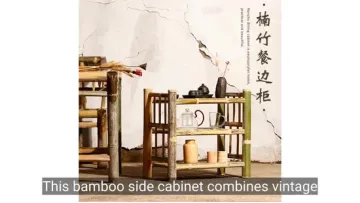 Bamboo Sideboards for Retro Storage and Hot Pot Restaurant Use1